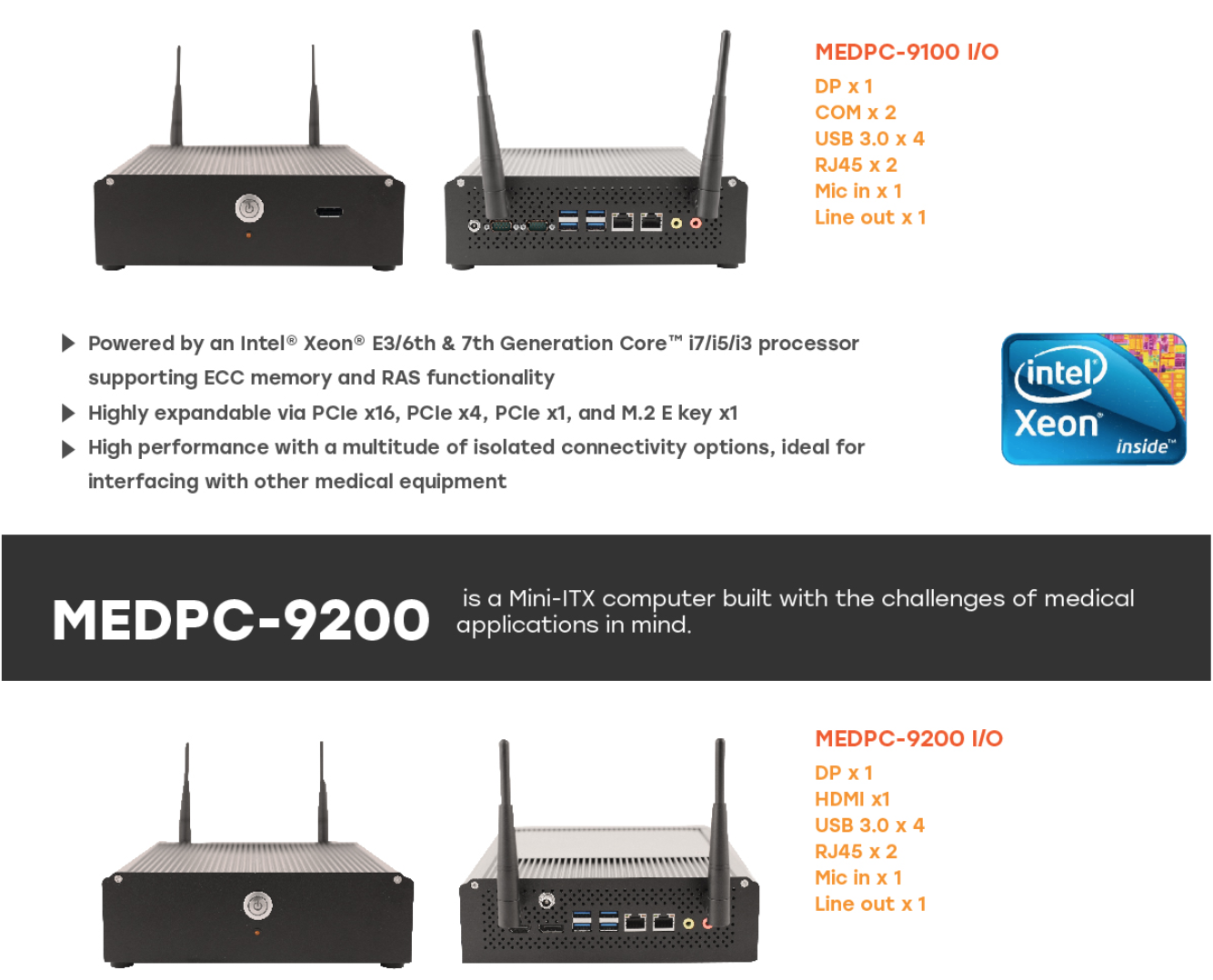 fanless medical box pc 